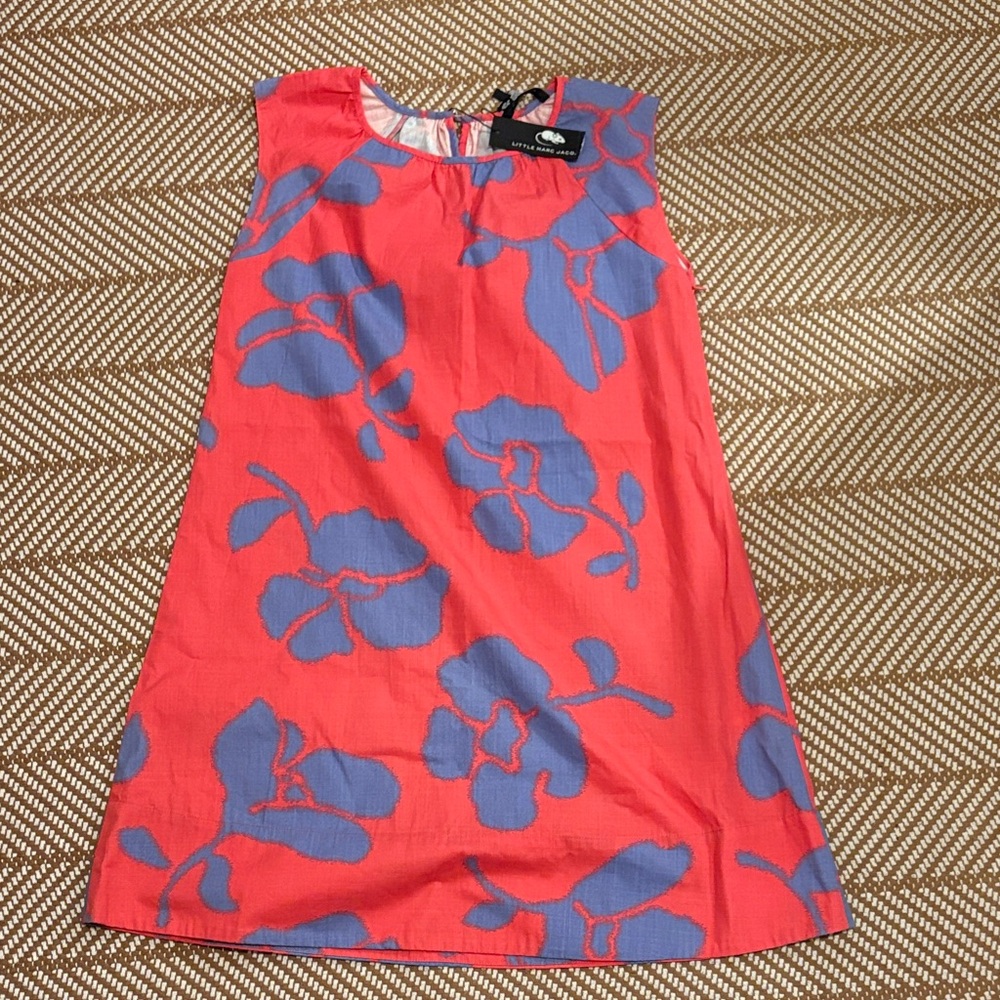Little Marc Jacobs Coral Dress with Lavender Floral Print